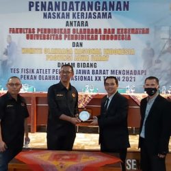 KONI JABAR  Menjalin MOU dengan FPOK UPI untuk Tes Fisik Pelatda PON XX Kontingen Jawa Barat
