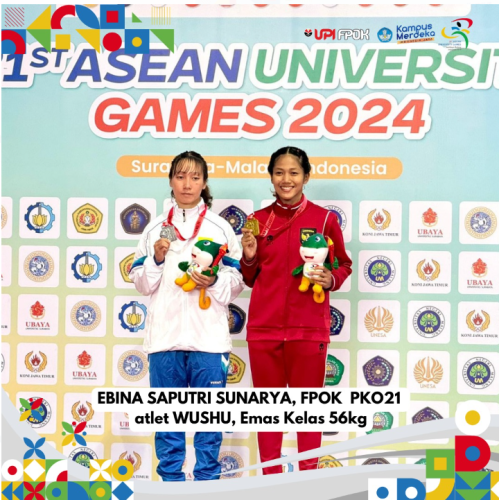 EBINA SUMBANGKAN EMAS DARI CABOR WUSHU