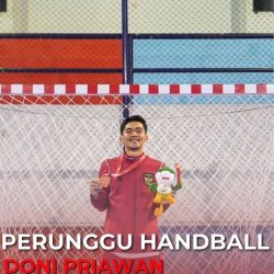 DONI BANTU TIM HANDBALL INDONESIA RAIH PERUNGGU