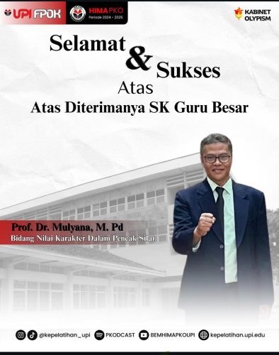KETUA PRODI PENDIDIKAN KEPELATIHAN OLAHRAGA RAIH GELAR GURU BESAR
